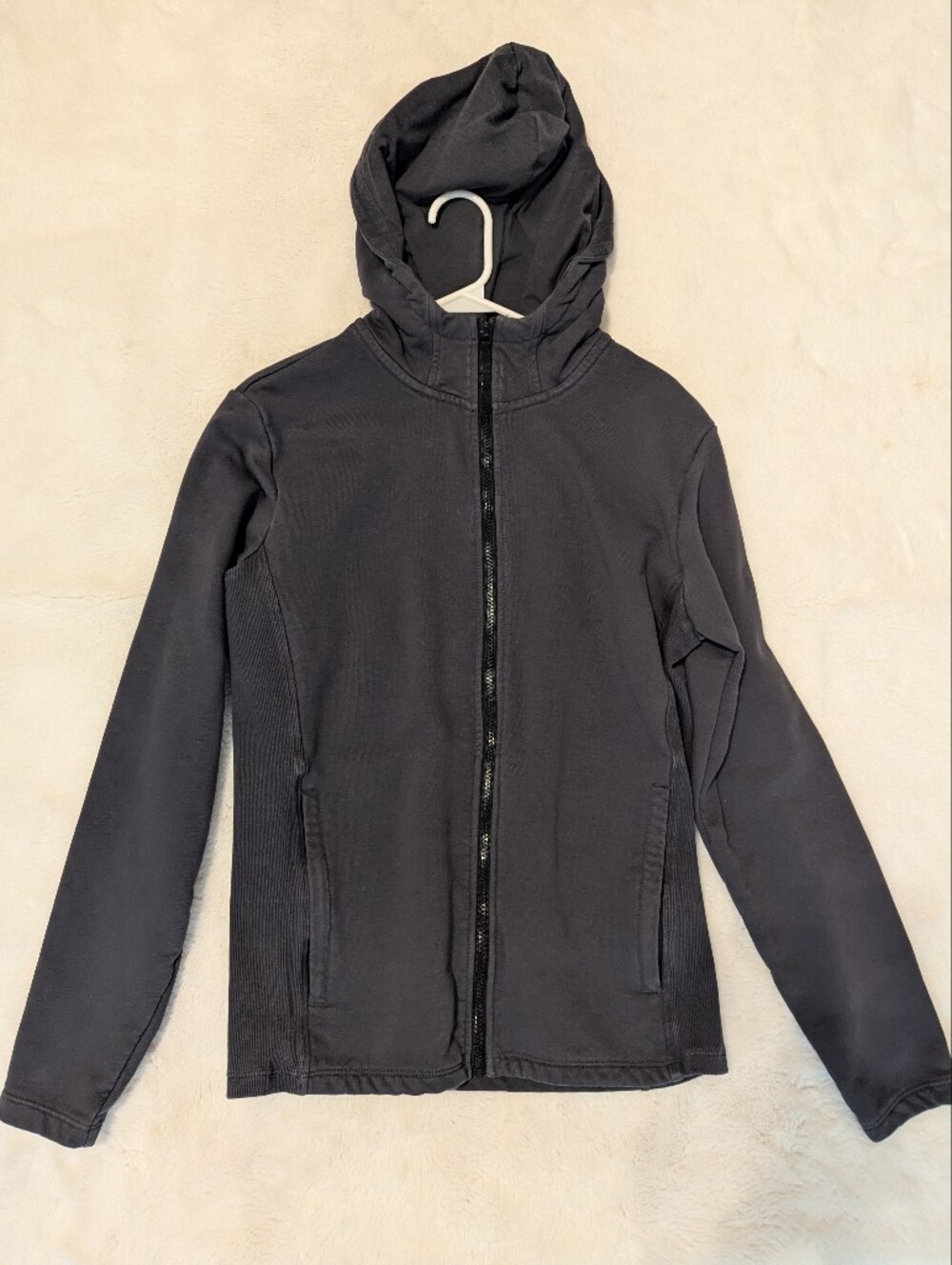 Fabletics Mens Black Court side Hooded Zip Jacket XS
